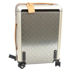 LOUIS VUITTON Monogram Titanium Horizon 55 Roller Suitcase M41226 LV Auth ak...